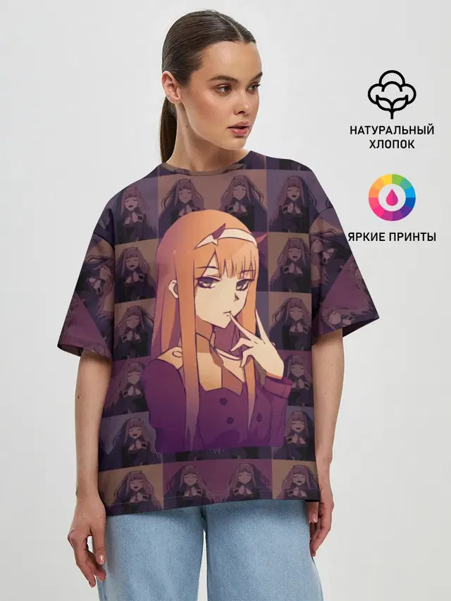 Женская футболка оверсайз
