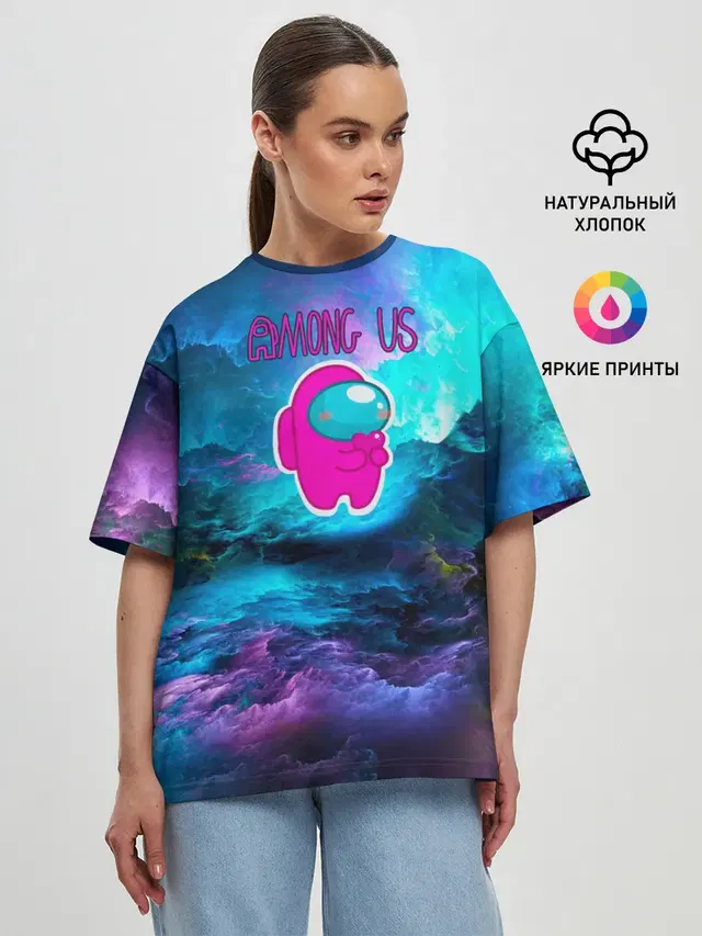 Женская футболка оверсайз