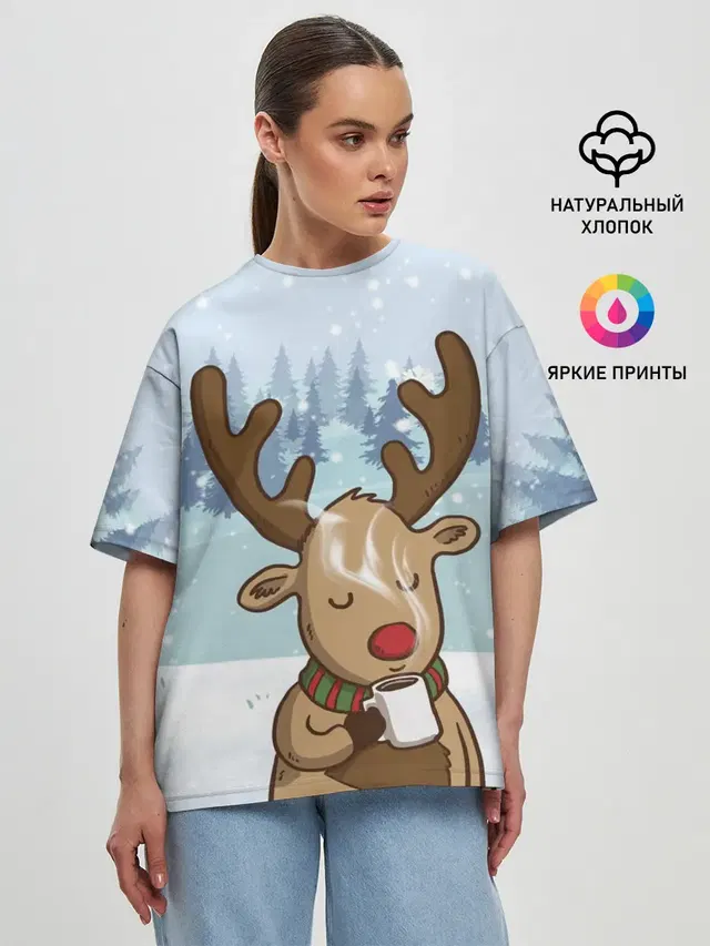 Женская футболка оверсайз