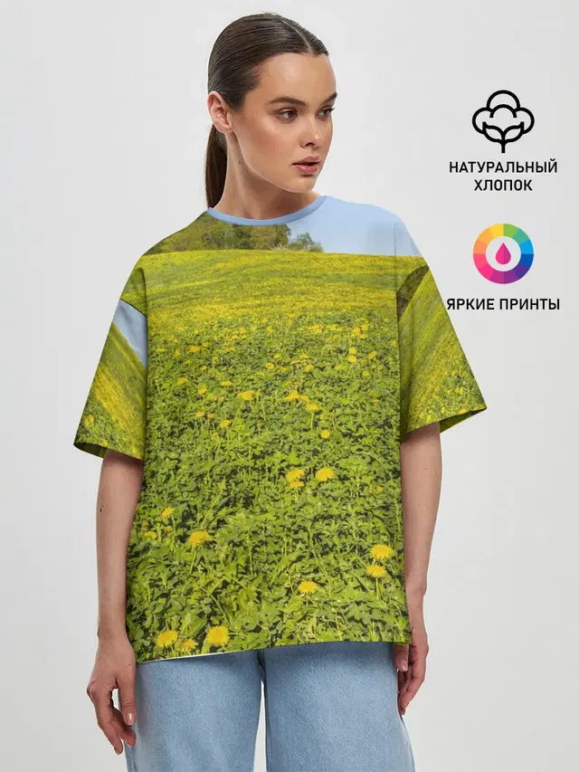 Женская футболка оверсайз