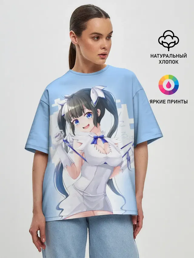 Женская футболка оверсайз