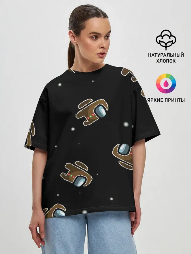 Женская футболка оверсайз