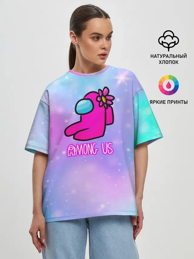 Женская футболка оверсайз