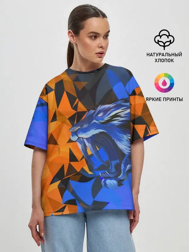 Женская футболка оверсайз