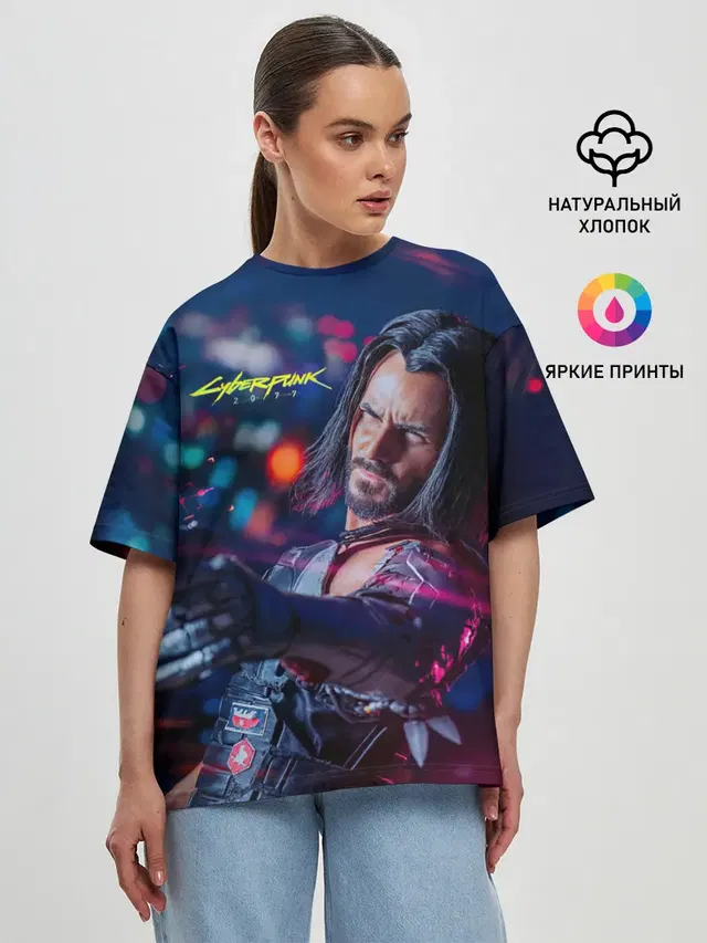 Женская футболка оверсайз