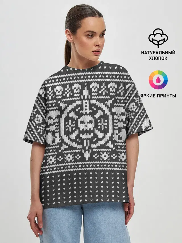 Женская футболка оверсайз