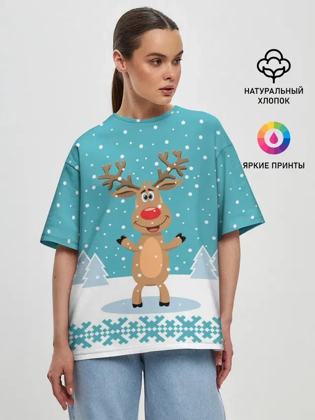 Женская футболка оверсайз
