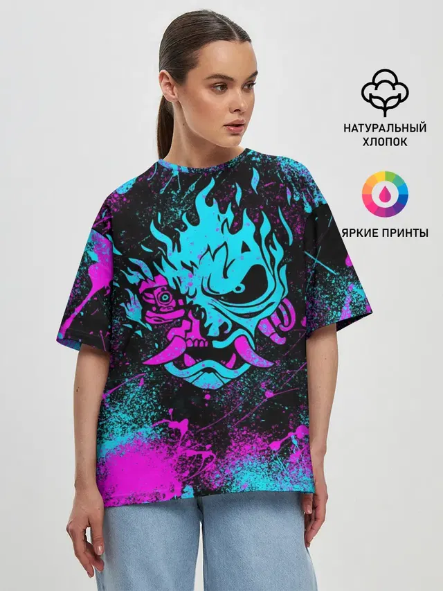 Женская футболка оверсайз