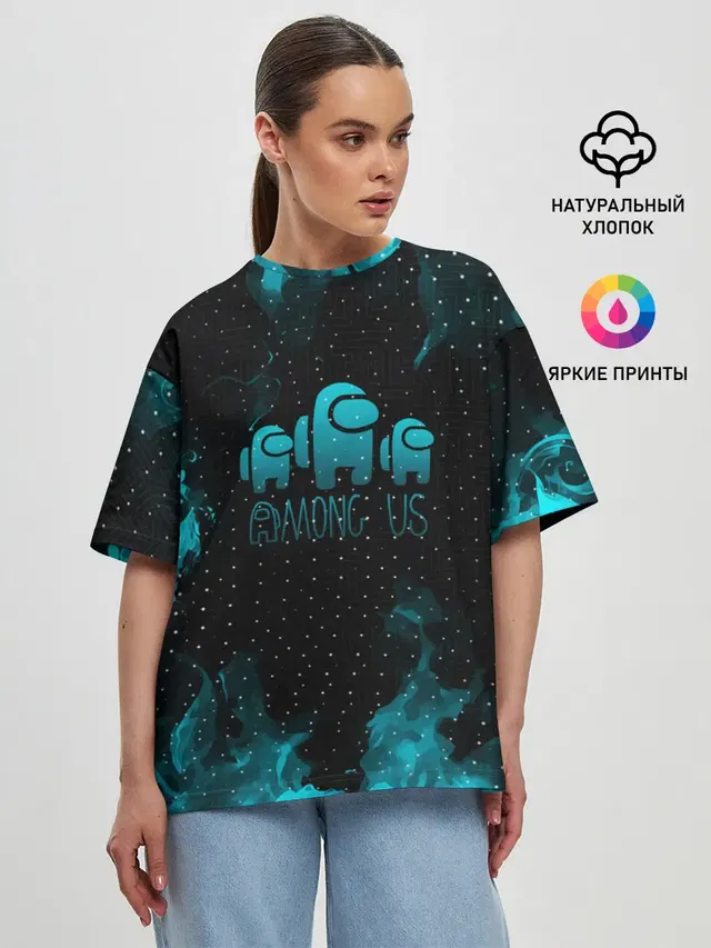 Женская футболка оверсайз