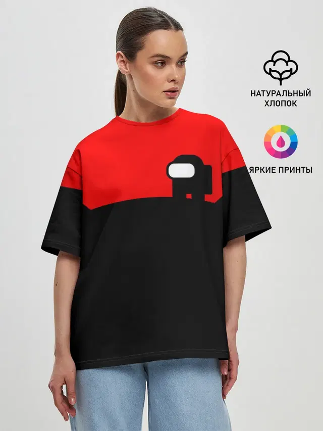 Женская футболка оверсайз