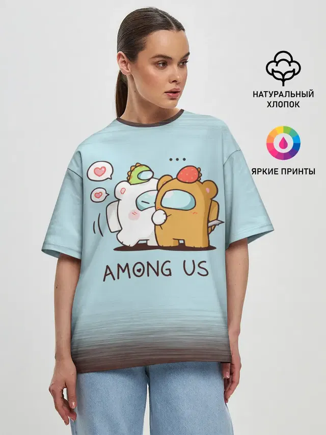 Женская футболка оверсайз