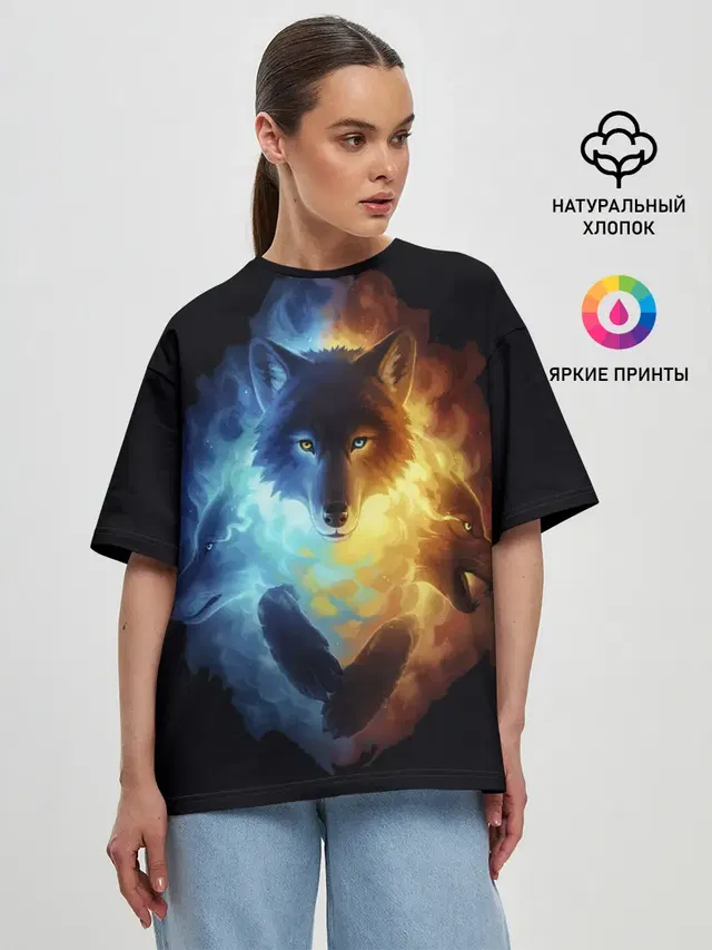 Женская футболка оверсайз