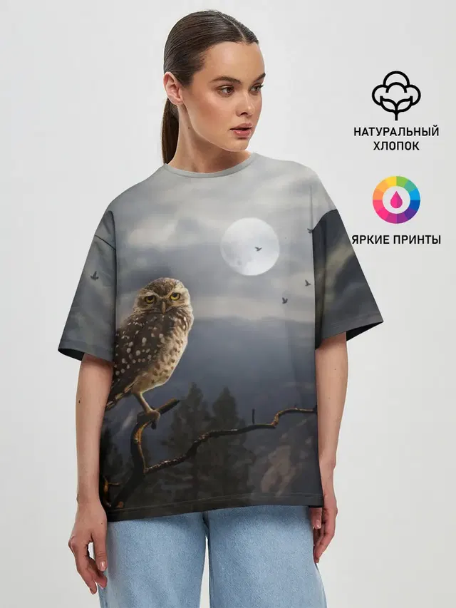 Женская футболка оверсайз