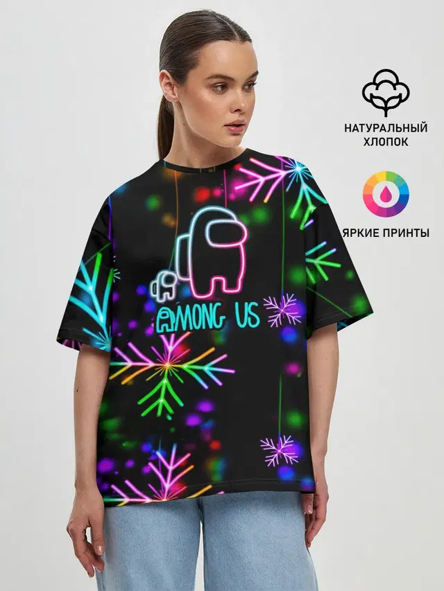 Женская футболка оверсайз