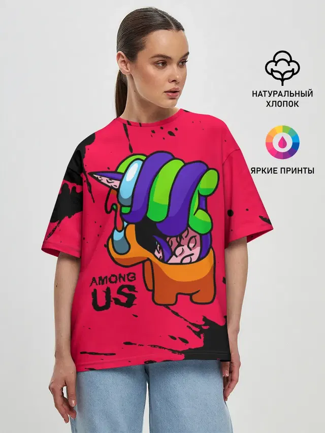 Женская футболка оверсайз