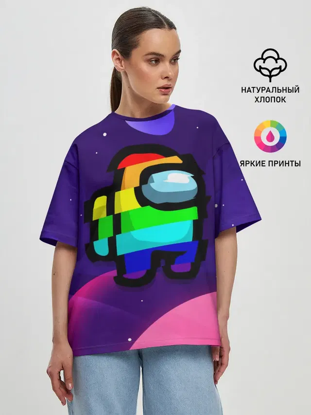 Женская футболка оверсайз