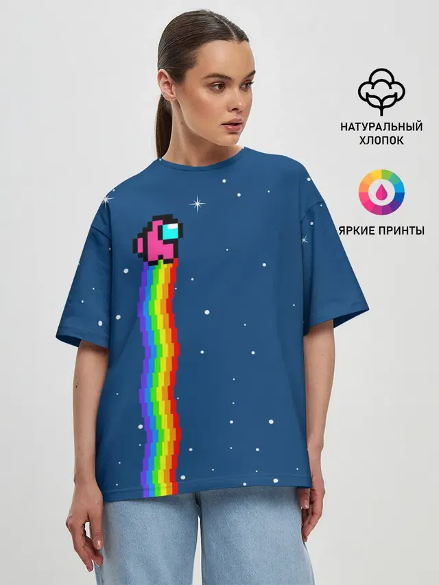 Женская футболка оверсайз