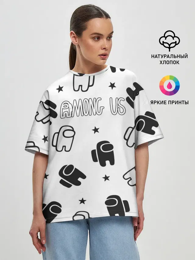 Женская футболка оверсайз