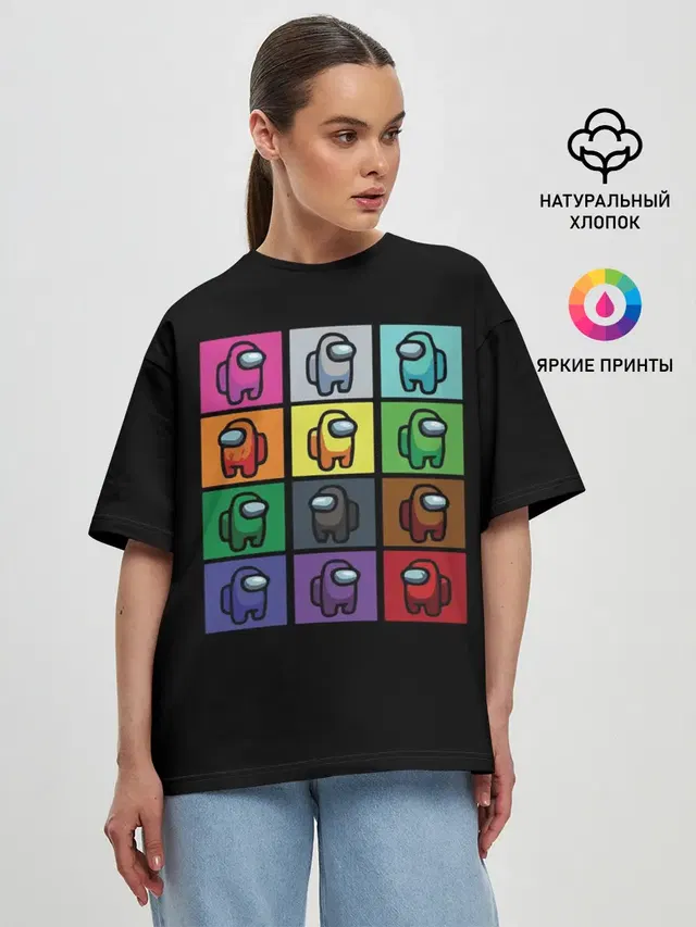 Женская футболка оверсайз