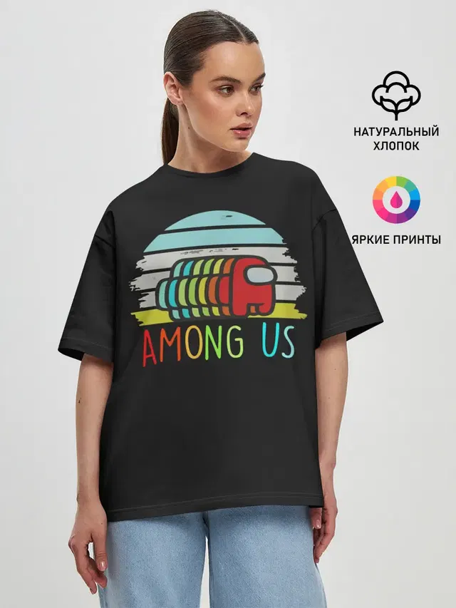 Женская футболка оверсайз