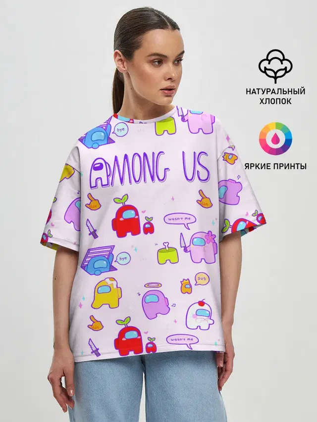 Женская футболка оверсайз