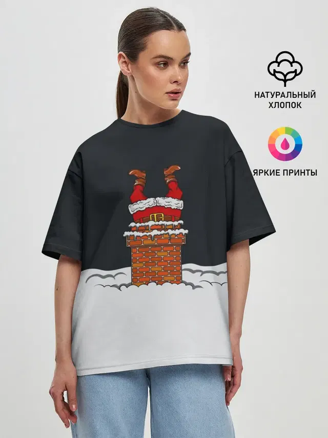 Женская футболка оверсайз