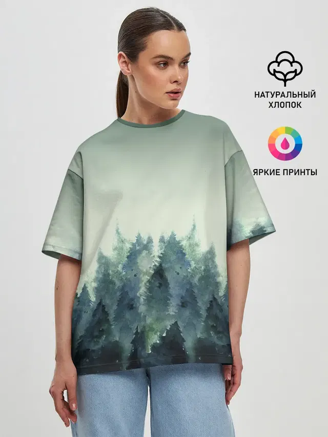 Женская футболка оверсайз