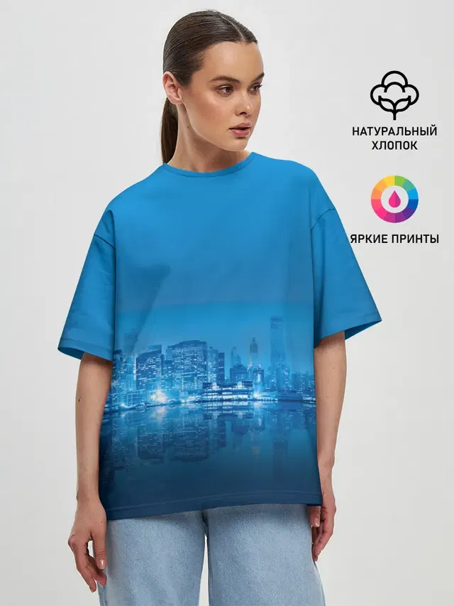 Женская футболка оверсайз