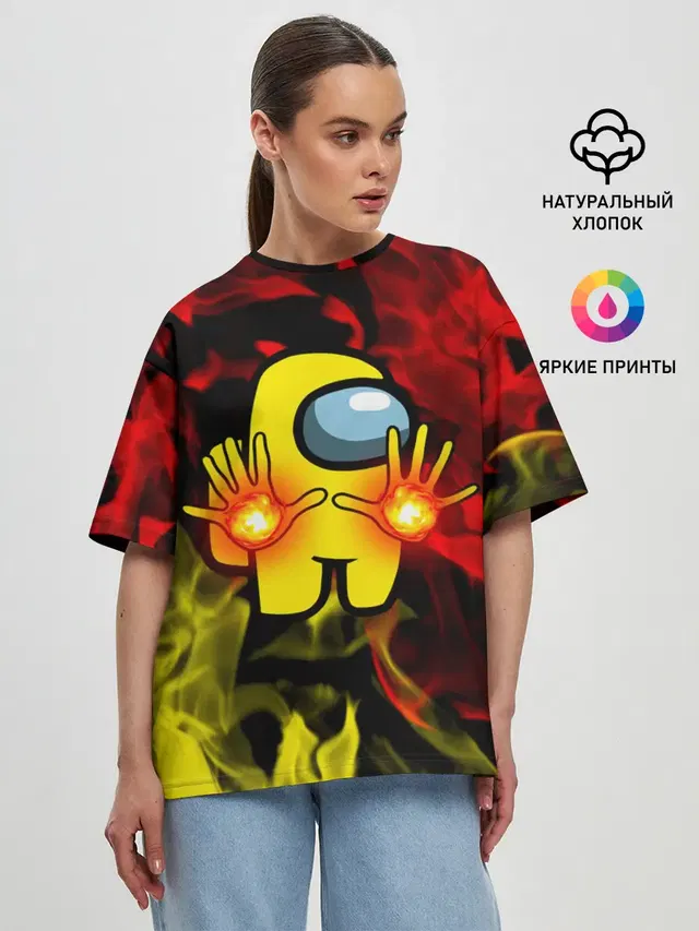 Женская футболка оверсайз