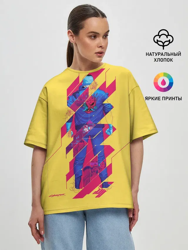 Женская футболка оверсайз