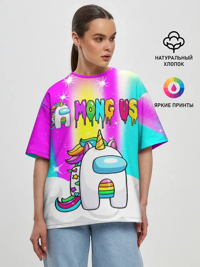 Женская футболка оверсайз