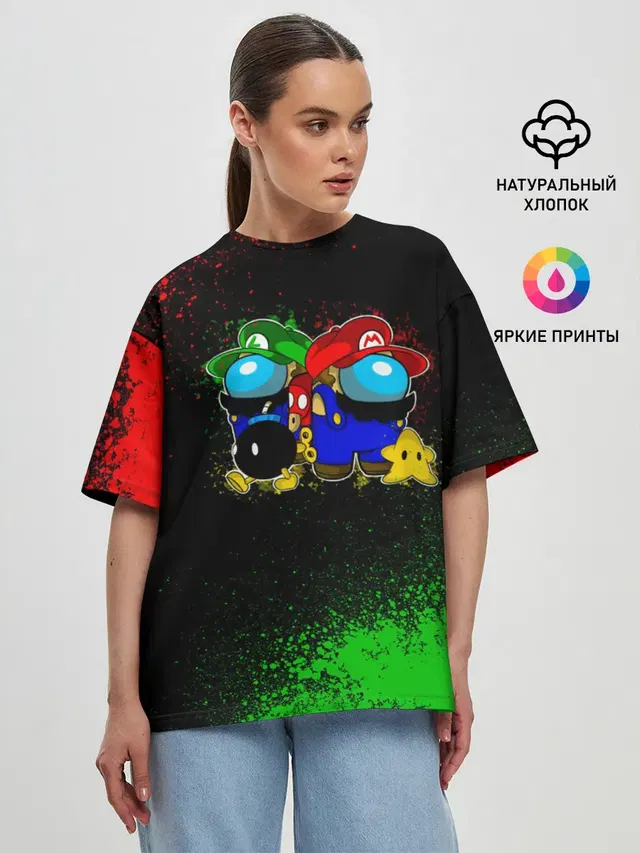 Женская футболка оверсайз