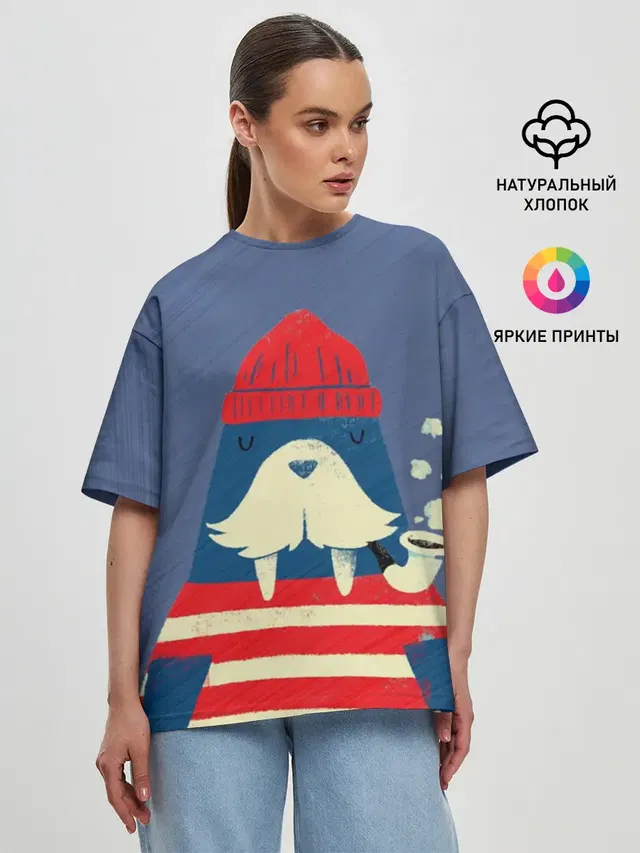 Женская футболка оверсайз