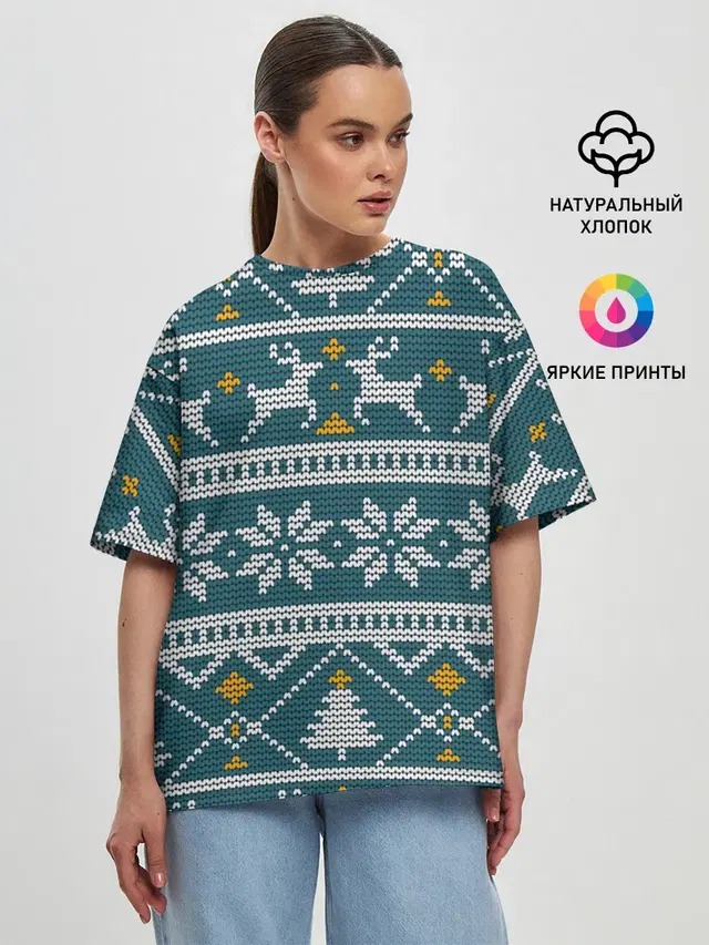 Женская футболка оверсайз