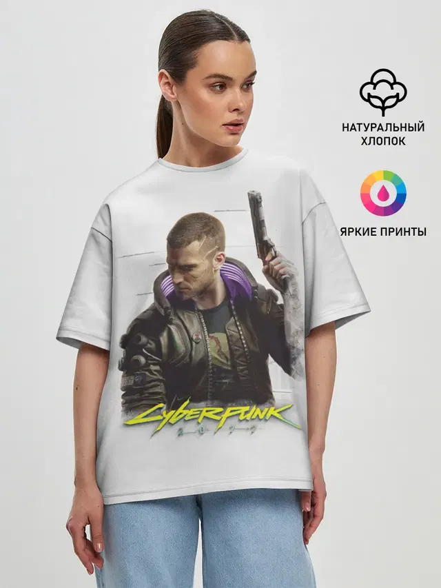 Женская футболка оверсайз