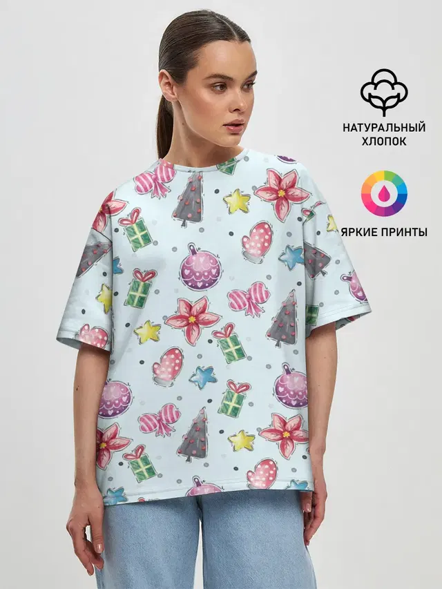 Женская футболка оверсайз