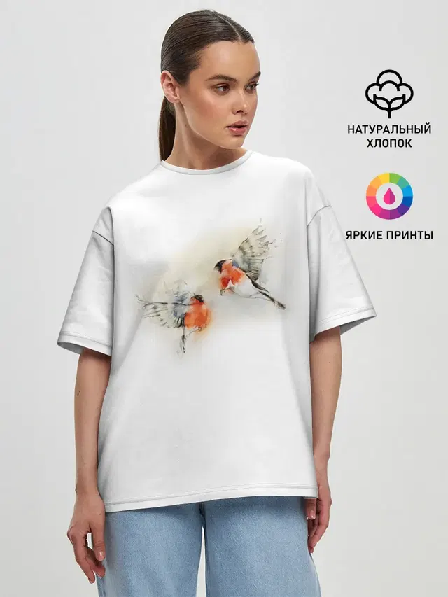 Женская футболка оверсайз