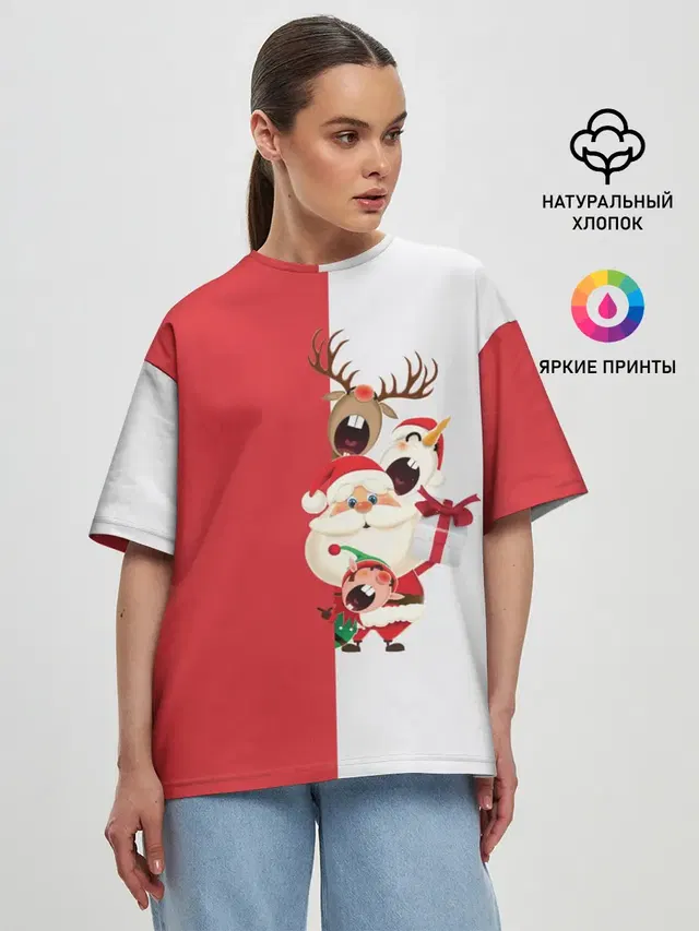 Женская футболка оверсайз