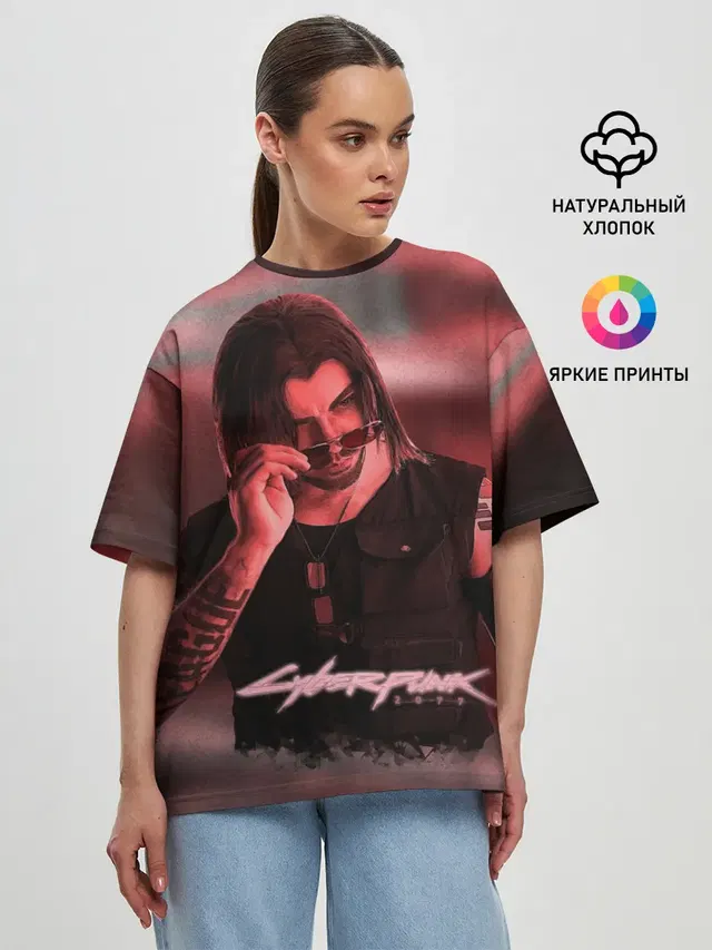 Женская футболка оверсайз
