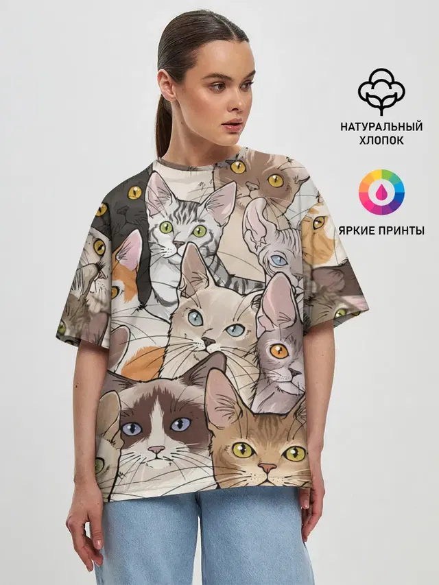 Женская футболка оверсайз