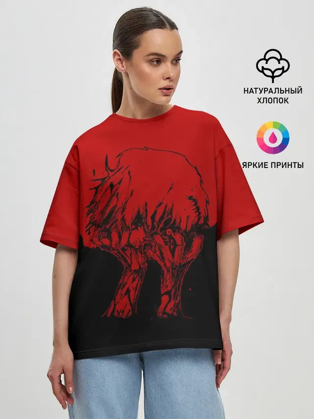 Женская футболка оверсайз