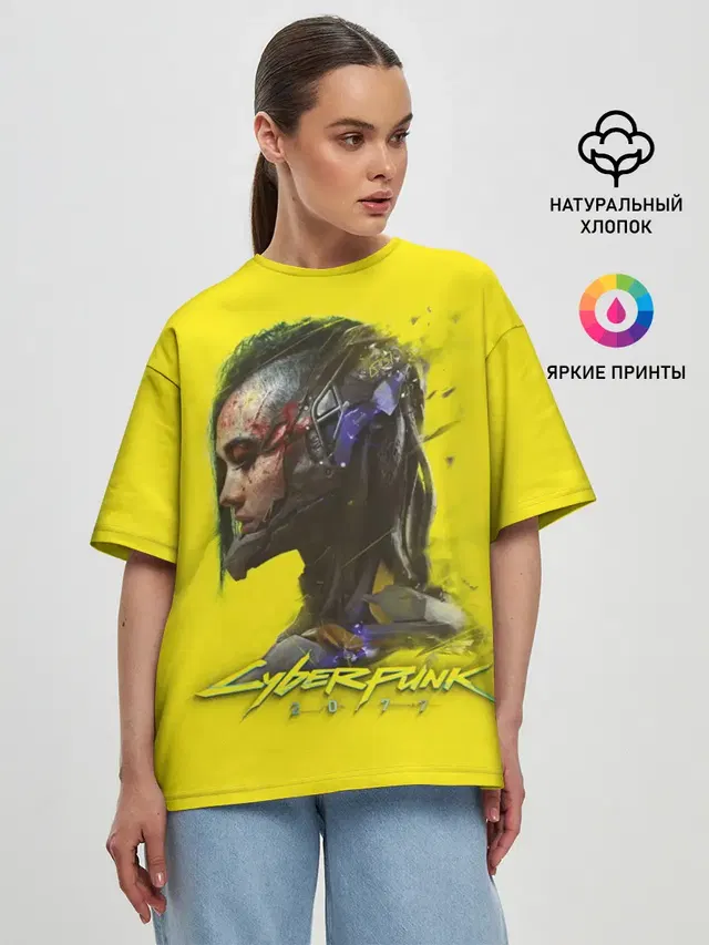 Женская футболка оверсайз
