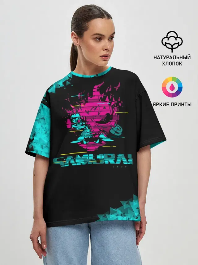 Женская футболка оверсайз