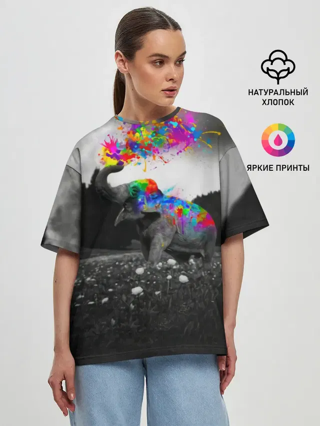 Женская футболка оверсайз
