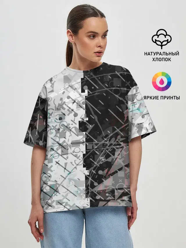 Женская футболка оверсайз