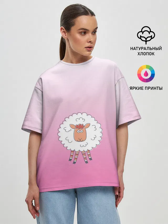 Женская футболка оверсайз