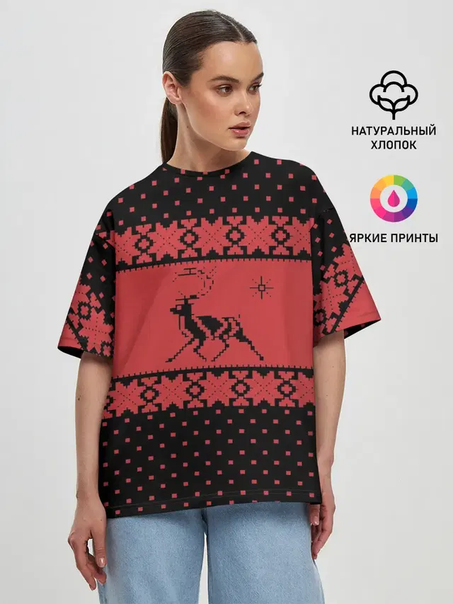 Женская футболка оверсайз
