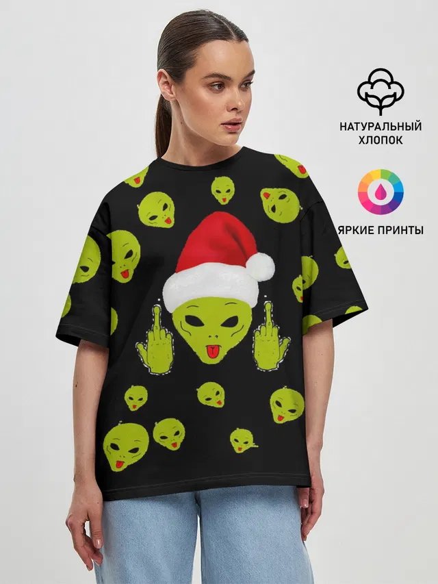 Женская футболка оверсайз