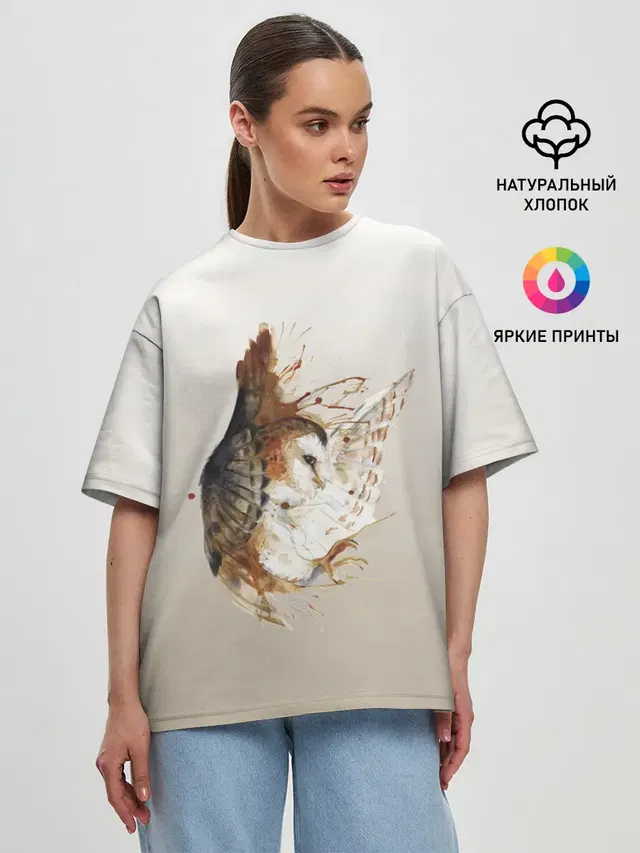Женская футболка оверсайз