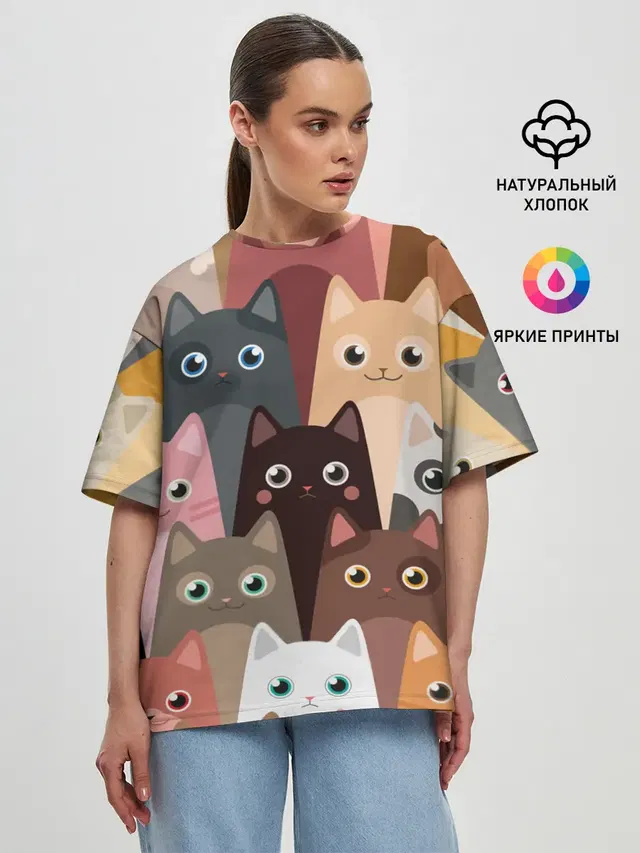 Женская футболка оверсайз